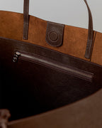 Bolsa Tote Grande Milano Couro Marrom Desert WOOW