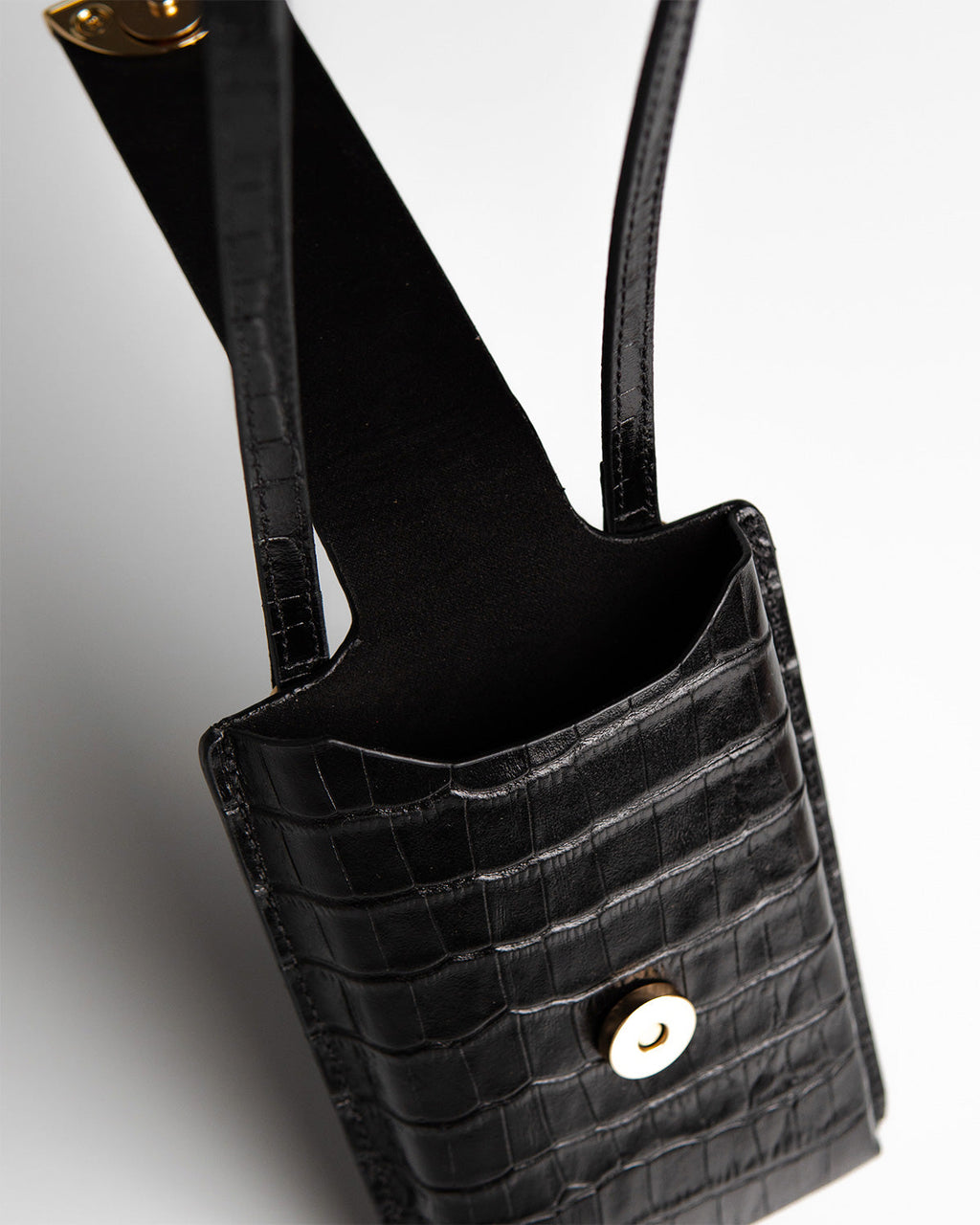 Porta Celular Luiza Couro Preto WOOW