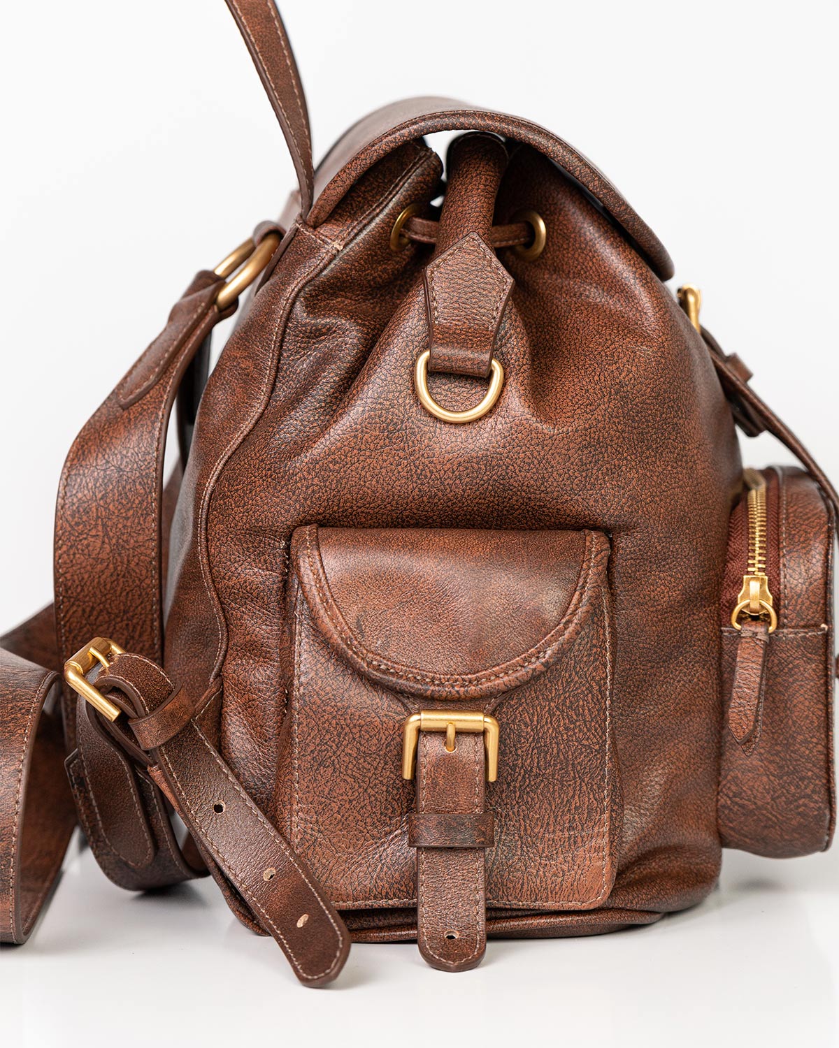Bolsa Mochila Artemis em Couro Camel WOOW