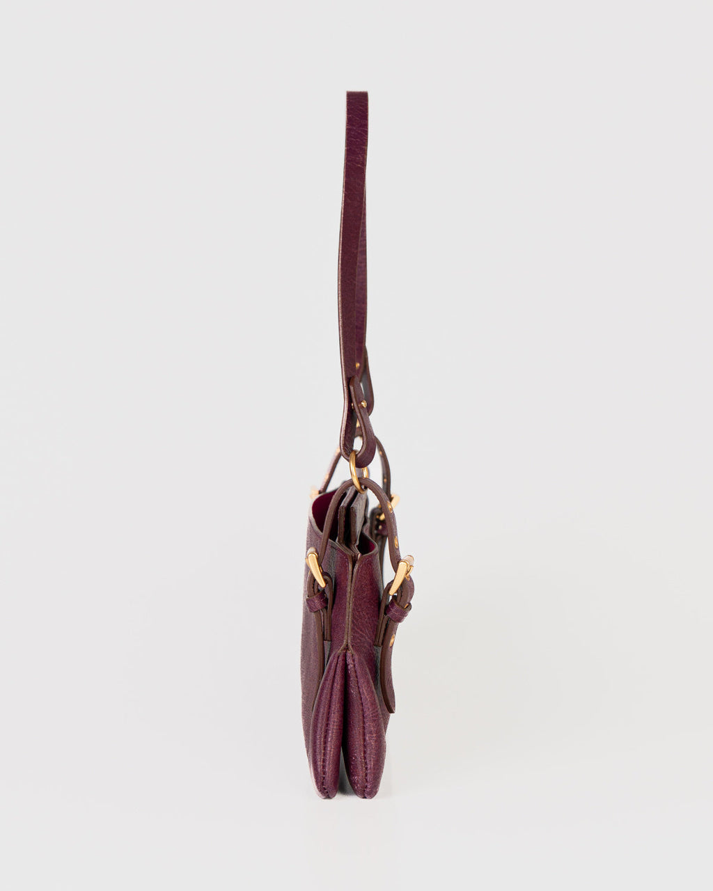 Bolsa Média Selene em Couro Grape WOOW