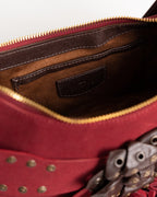 Bolsa Western Denver em Couro Vermelho com Franjas WOOW