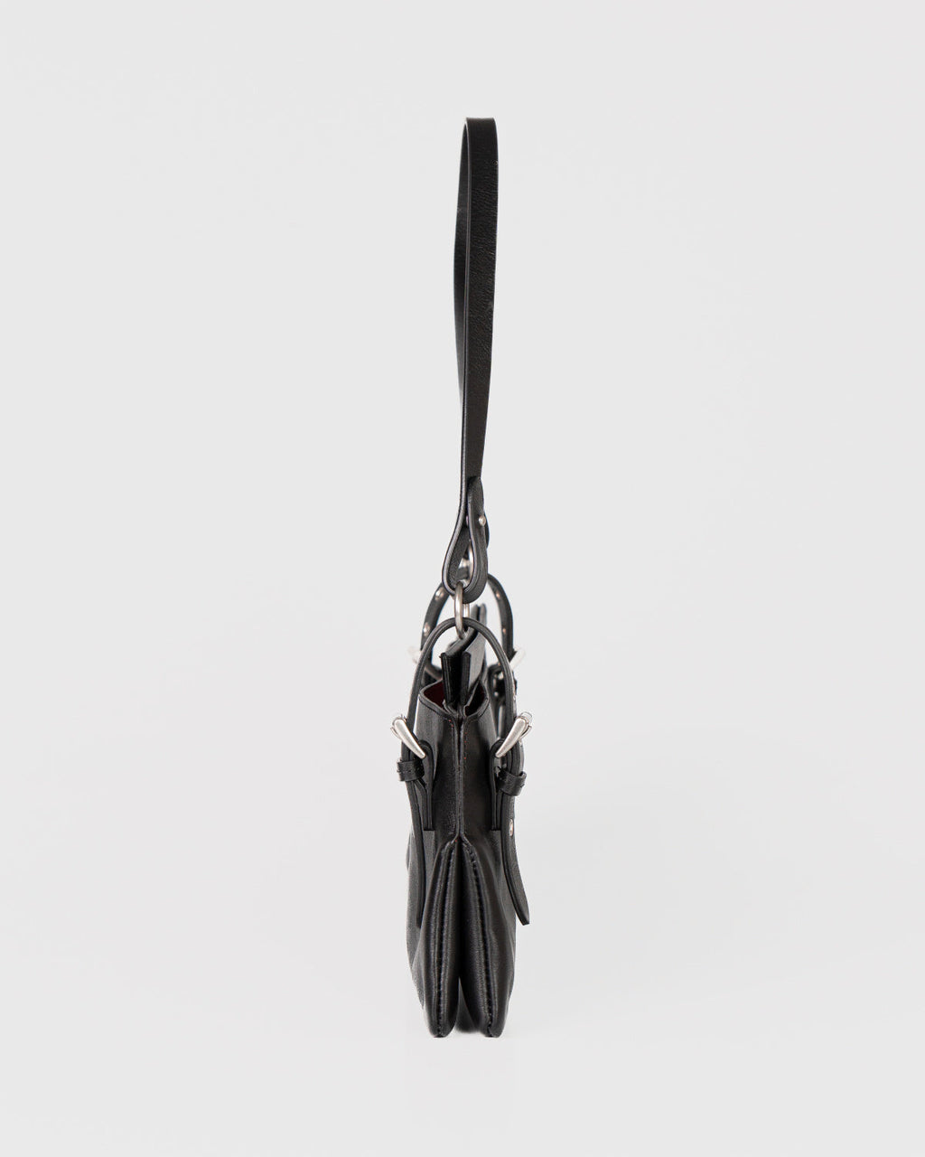 Bolsa Média Selene em Couro Preto WOOW