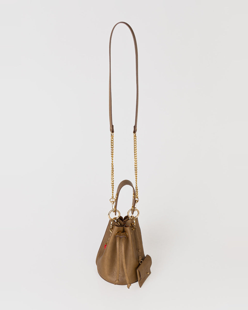 Bolsa Bucket Livia em Couro Oliva WOOW