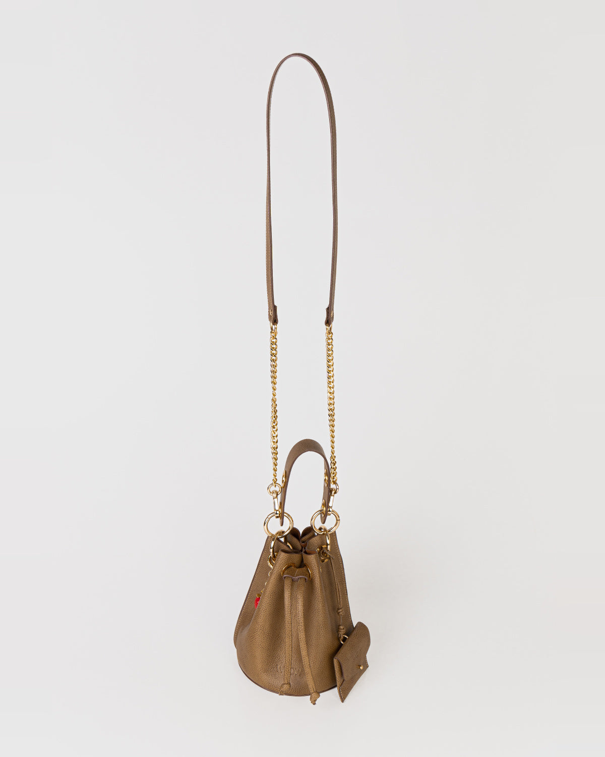 Bolsa Bucket Livia em Couro Oliva WOOW