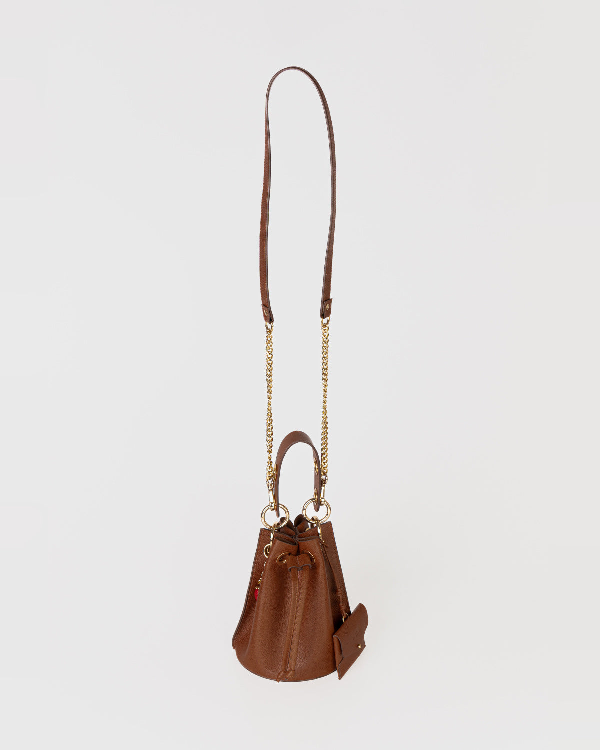 Bolsa Bucket Livia em Couro Tan WOOW