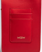 Porta Celular Luna Couro Vermelho WOOW