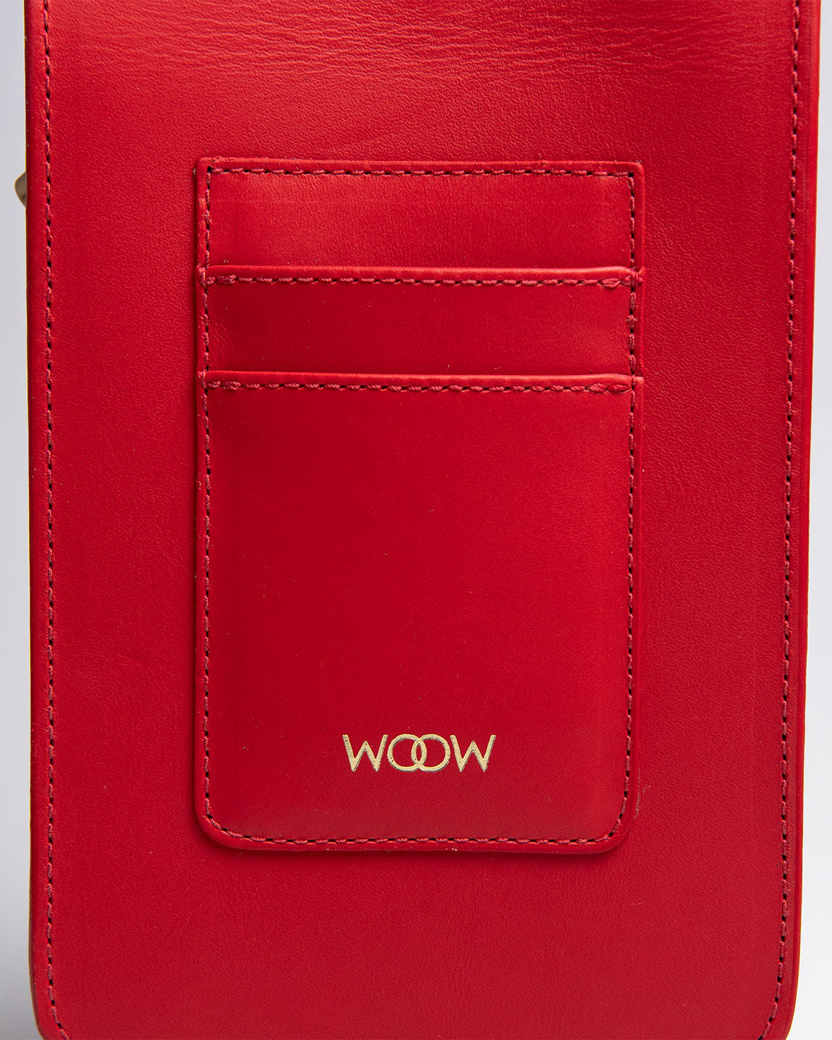 Porta Celular Luna Couro Vermelho WOOW