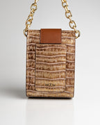 Bolsa Pequena Laila Couro Gold WOOW