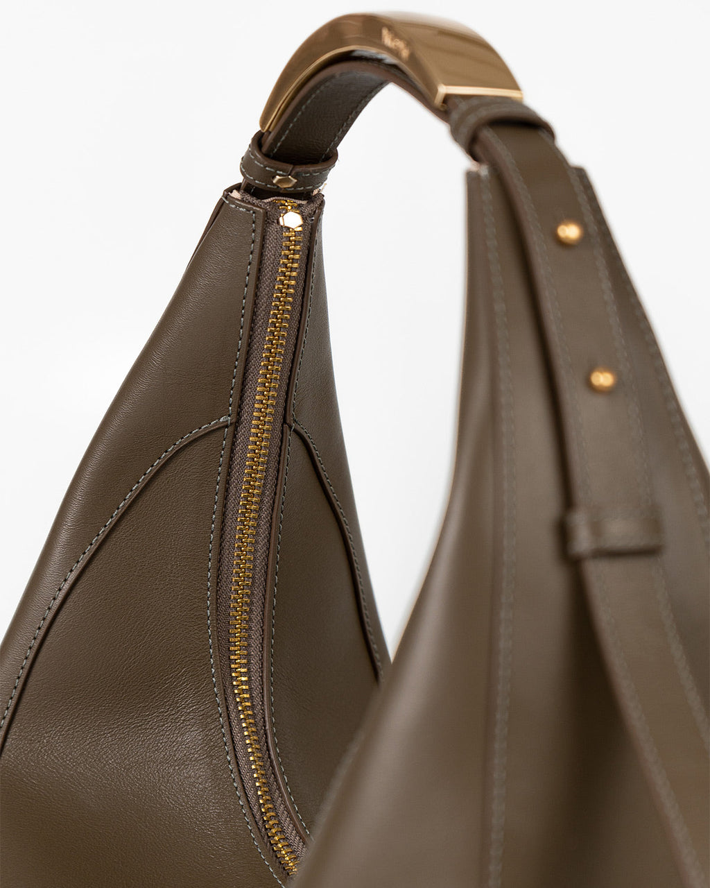 Bolsa Média Donatella Couro Dark Pewter WOOW