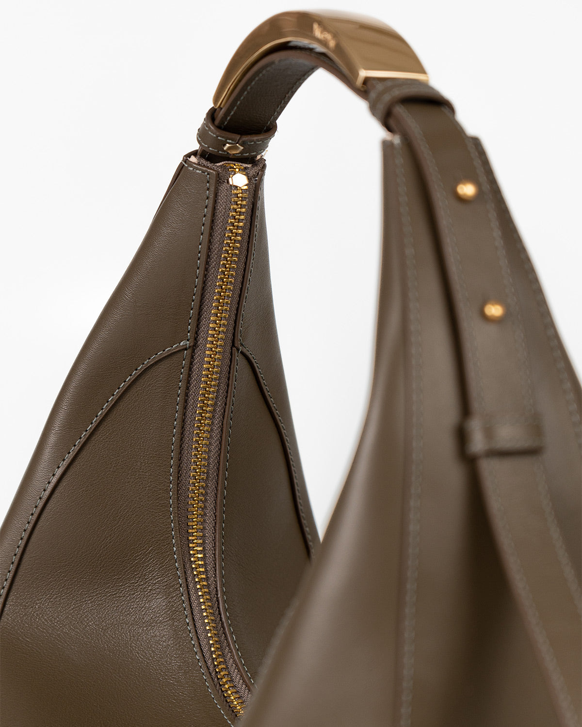 Bolsa Média Donatella Couro Dark Pewter WOOW