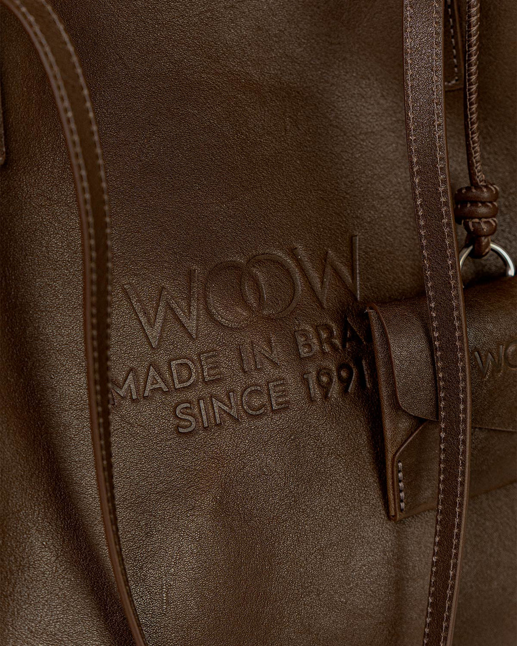 Bolsa Tote Grande Milano Couro Marrom Desert WOOW