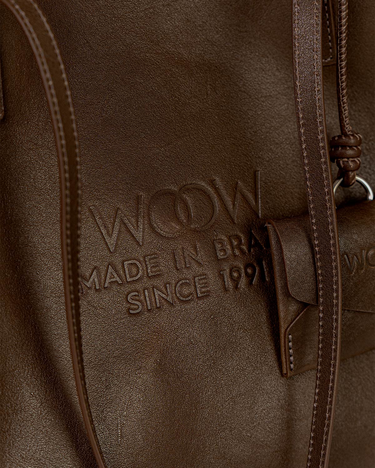 Bolsa Tote Grande Milano Couro Marrom Desert WOOW