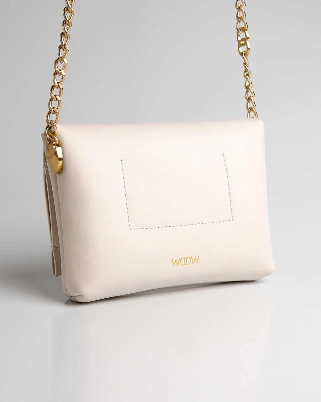 Bolsa Pequena Aya Couro Off White WOOW