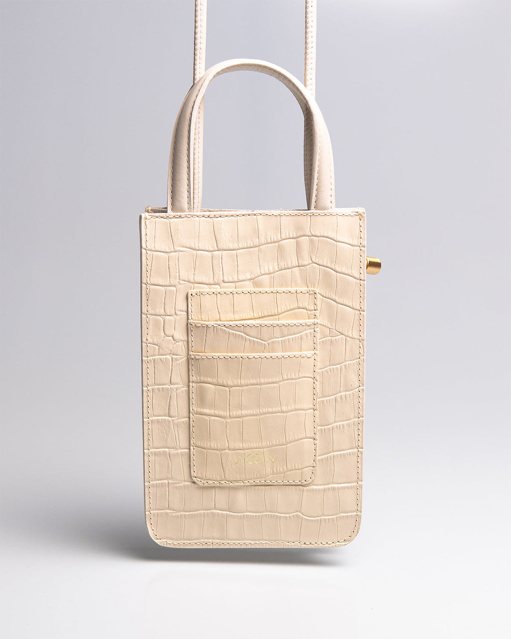 Porta Celular Luna Couro Off White WOOW