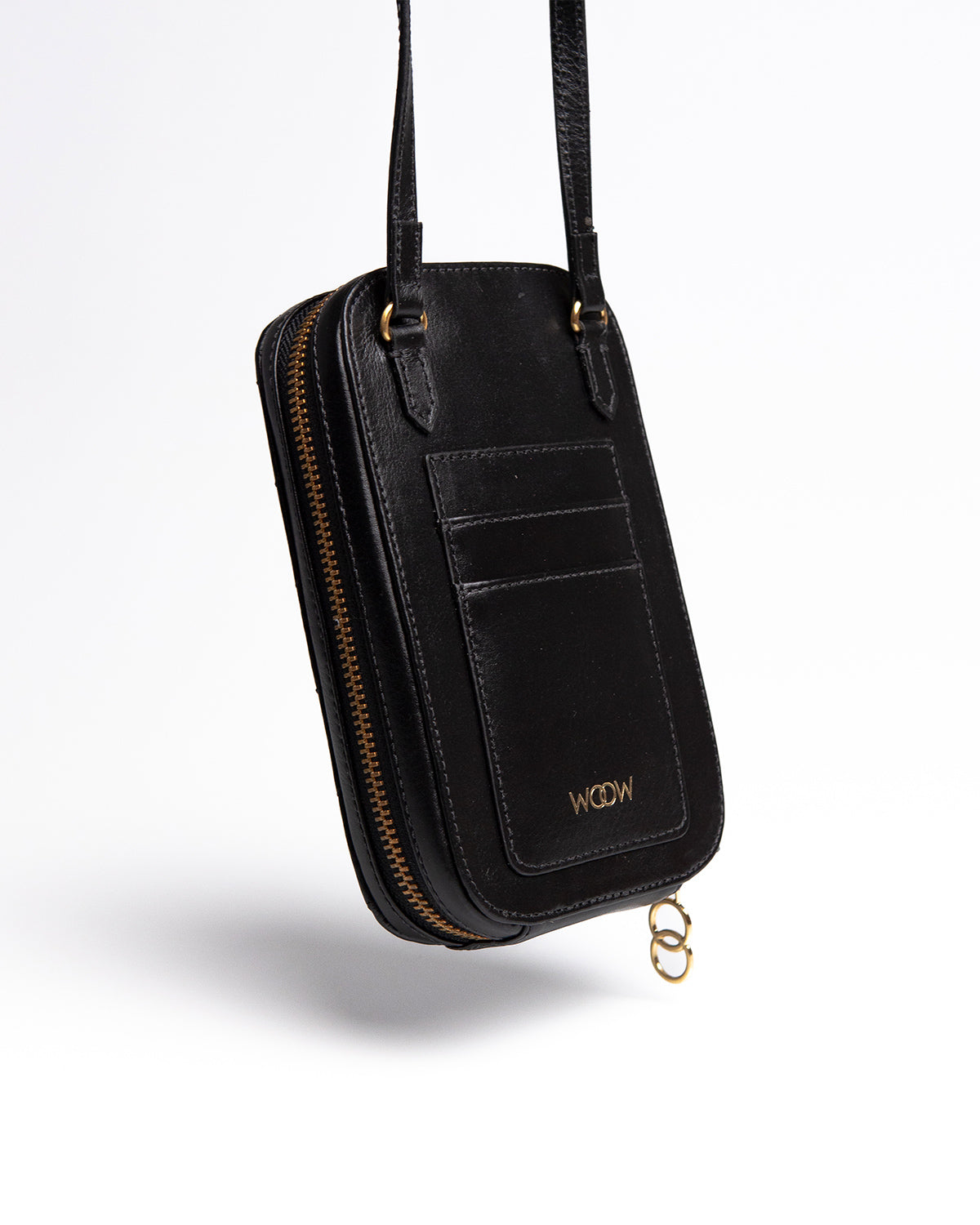 Porta Celular Stella Couro Preto WOOW