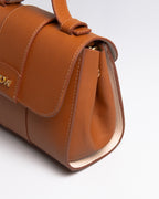 Bolsa Pequena Aurora Couro Caramelo WOOW