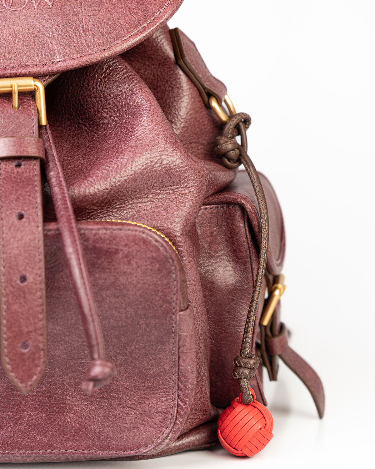 Bolsa Mochila Artemis em Couro Grape WOOW