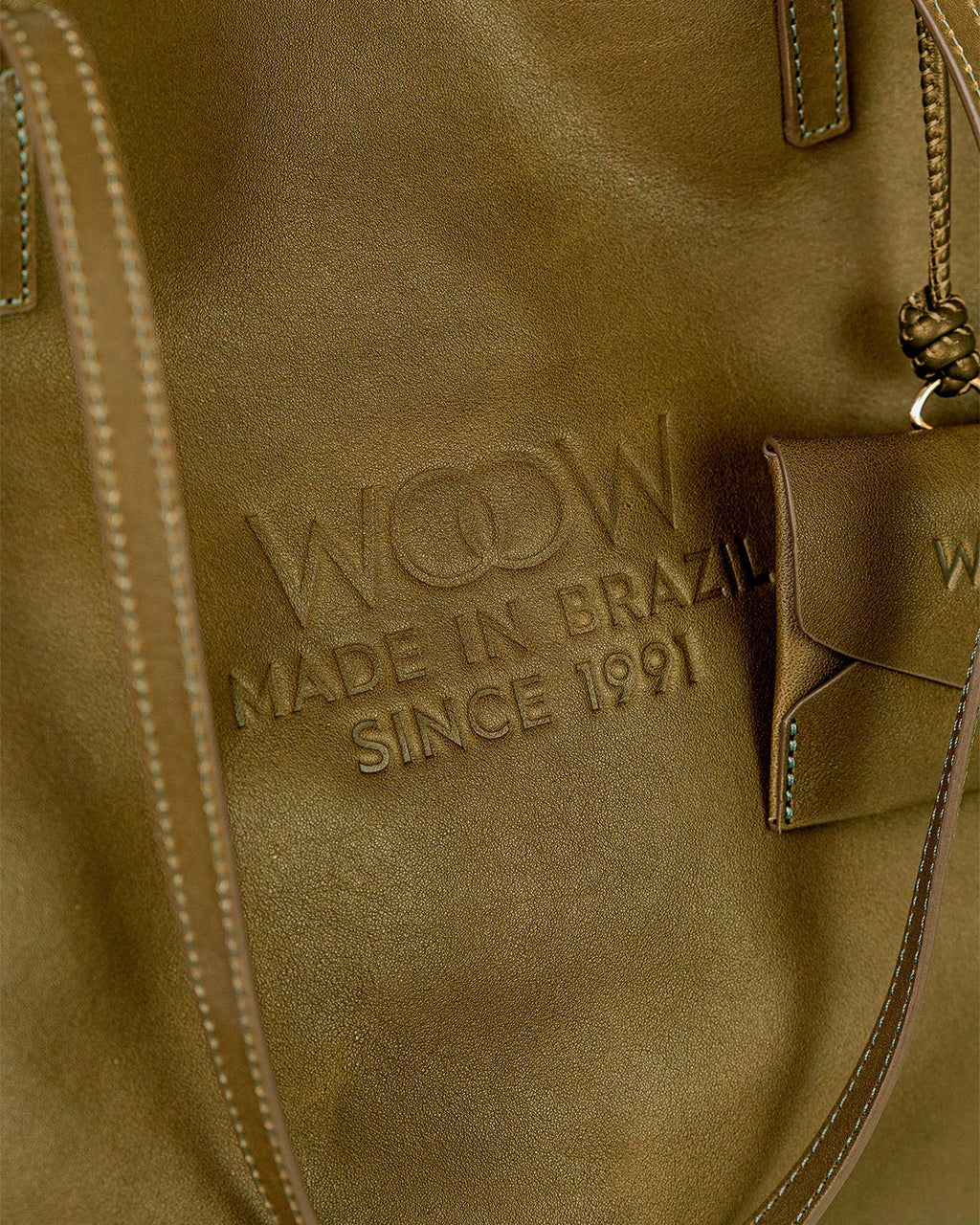Bolsa Tote Grande Milano Couro Verde Forest WOOW