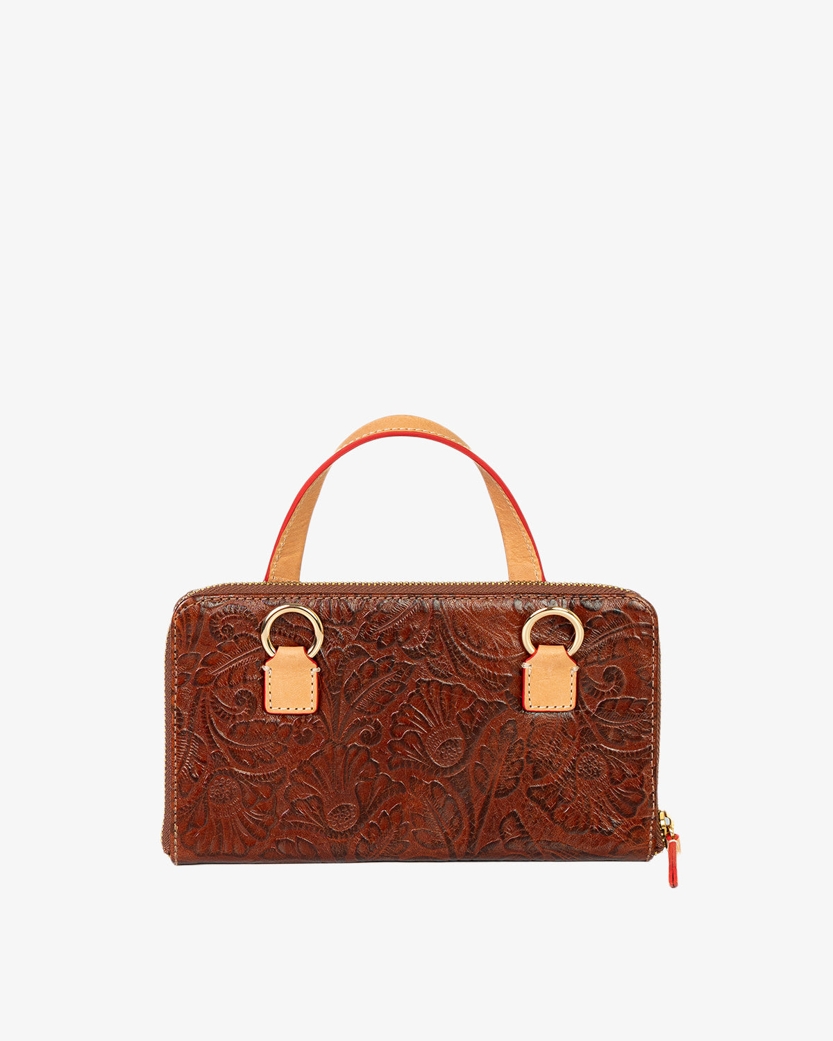Porta Celular Sara Couro Textura Floral Ambar WOOW