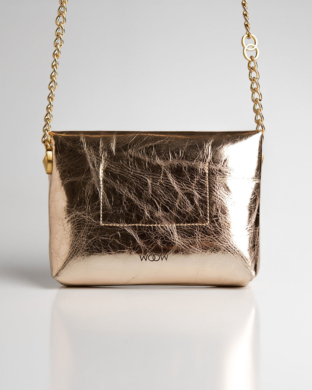 Bolsa Pequena Aya Couro Gold WOOW
