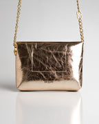 Bolsa Pequena Aya Couro Gold WOOW