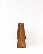 Bolsa Tote Gaia Couro Giant Croco Camel WOOW