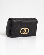 Bolsa Pequena Bella Serena Couro Preto WOOW