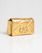 Bolsa Pequena Bella Serena Couro Gold WOOW