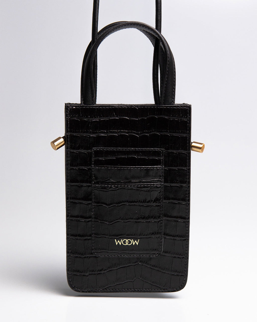 Porta Celular Luna Couro Preto WOOW