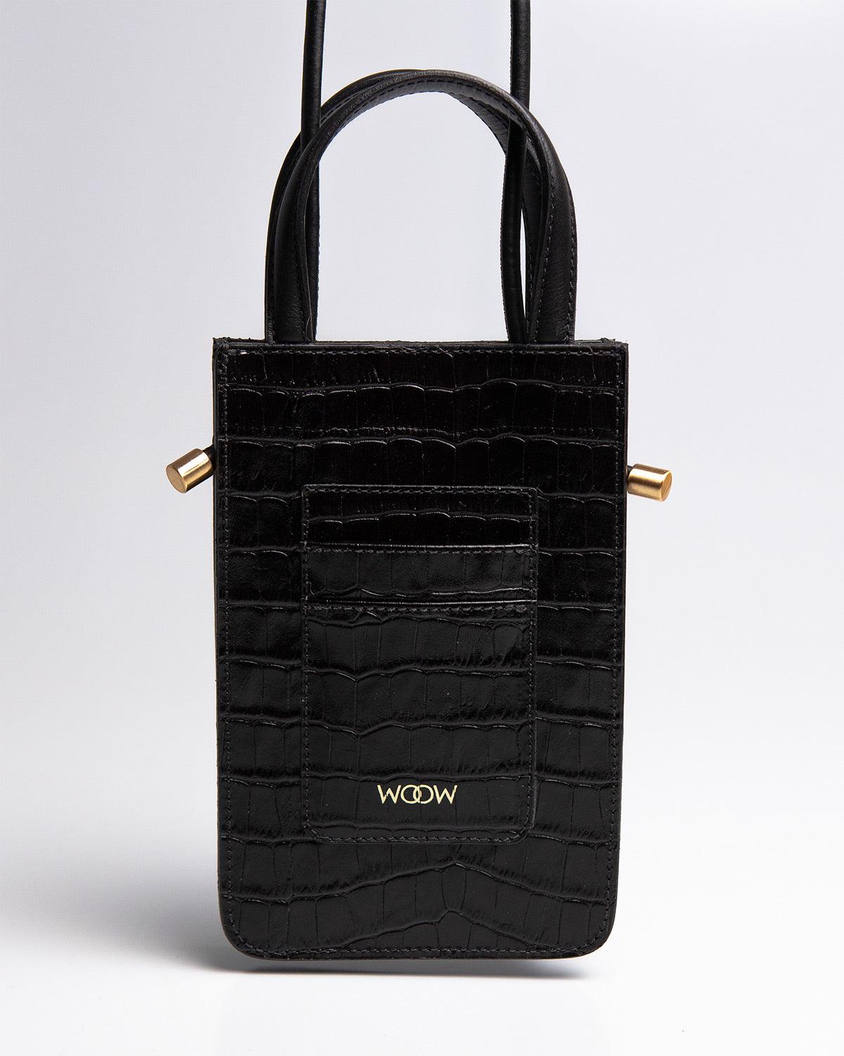 Porta Celular Luna Couro Preto WOOW