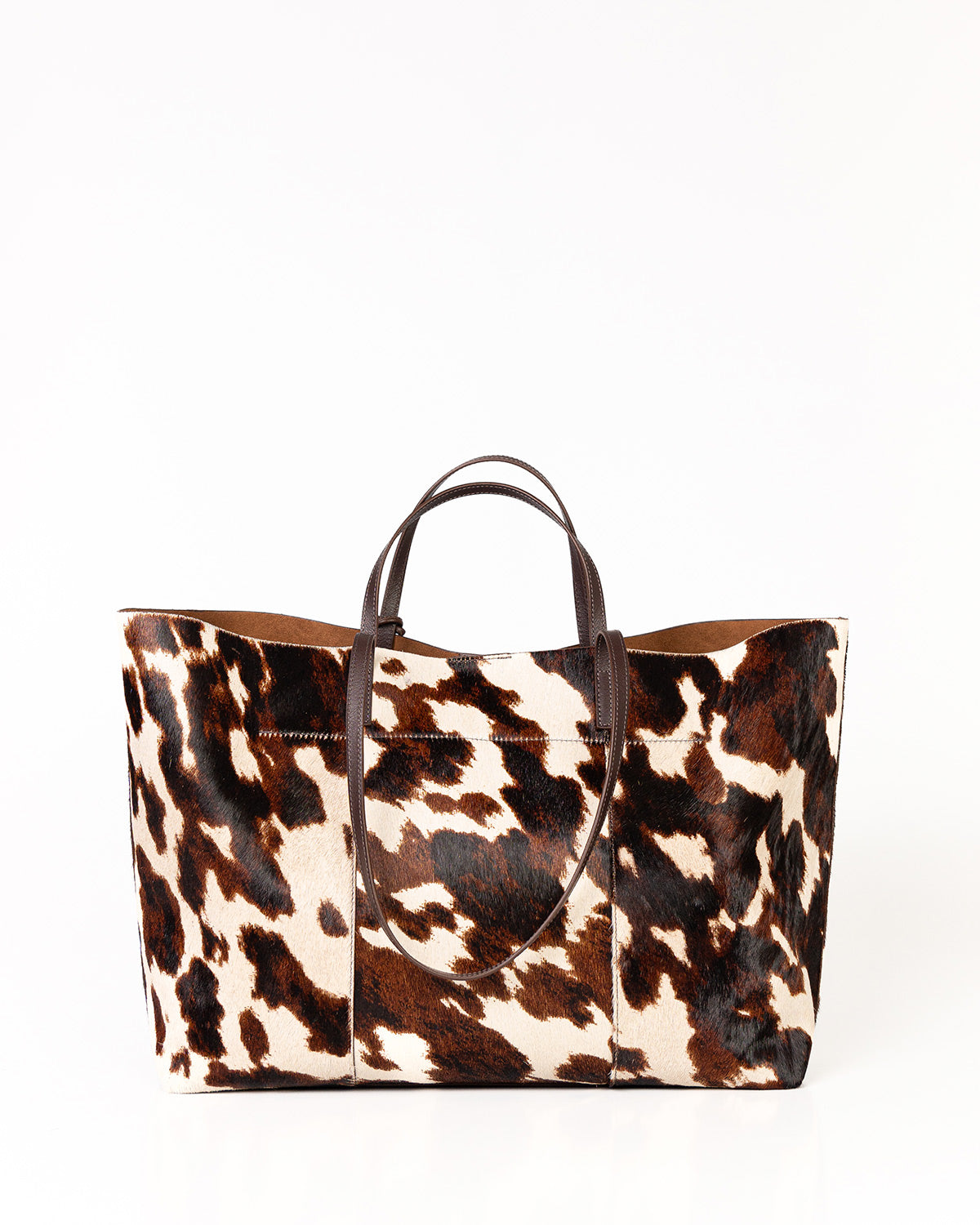 Bolsa Tote Grande Verona Couro Pelo Animal Print WOOW