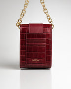 Bolsa Pequena Laila Couro Bordo WOOW
