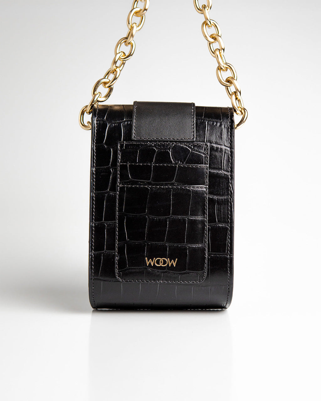 Bolsa Pequena Laila Couro Preto WOOW
