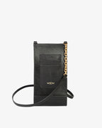 Porta Celular Jade Couro Preto WOOW