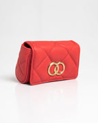 Bolsa Pequena Bella Serena Couro Vermelho WOOW