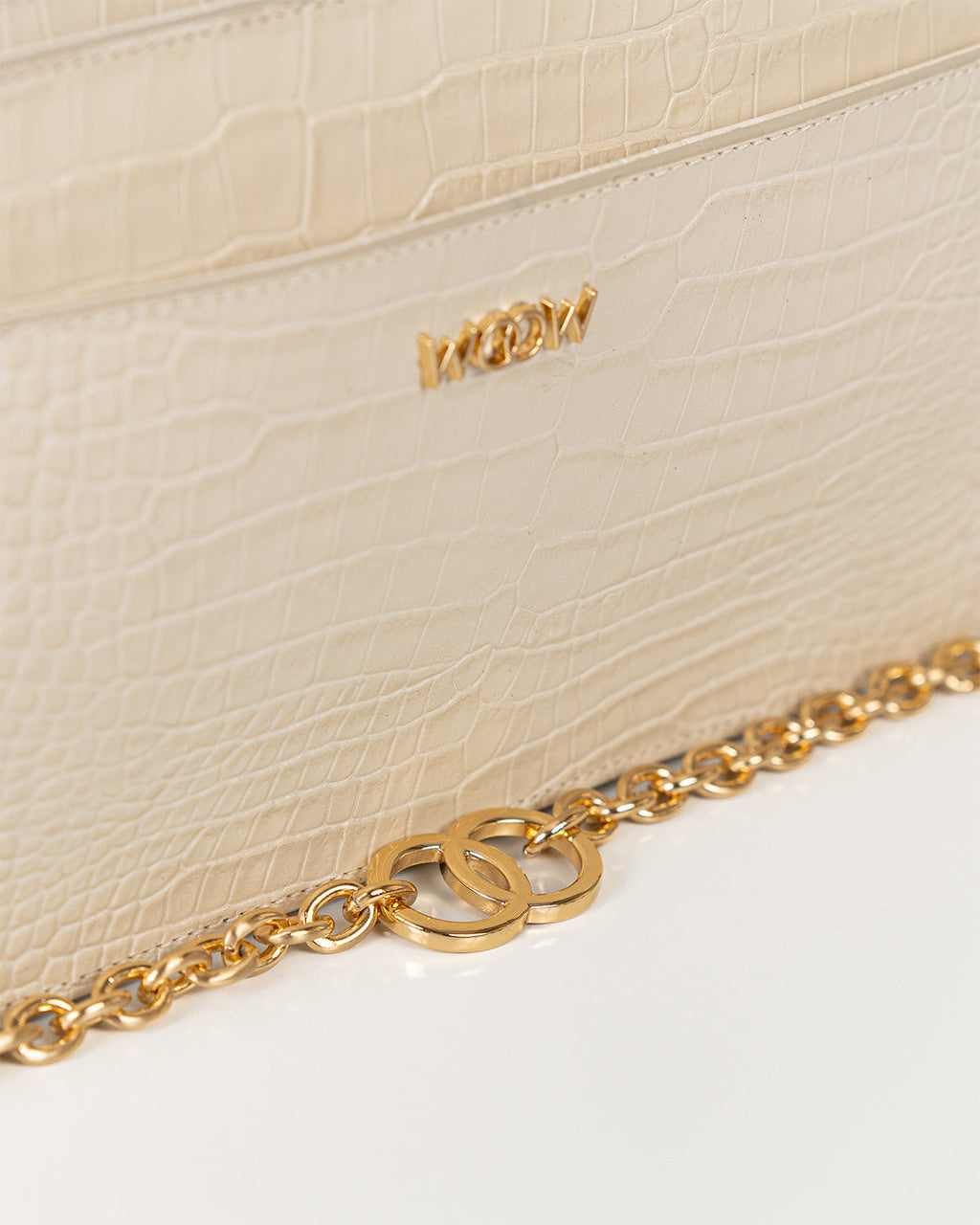 Bolsa Média Margô Couro Off White WOOW
