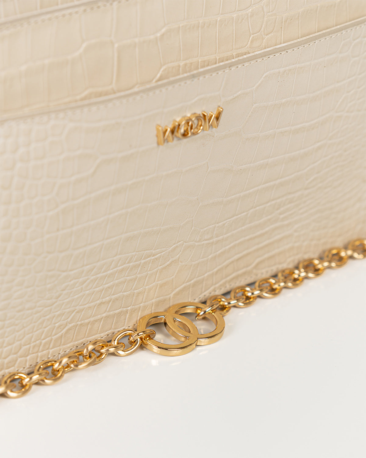 Bolsa Média Margô Couro Off White WOOW