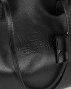 Bolsa Tote Grande Milano Couro Preta WOOW