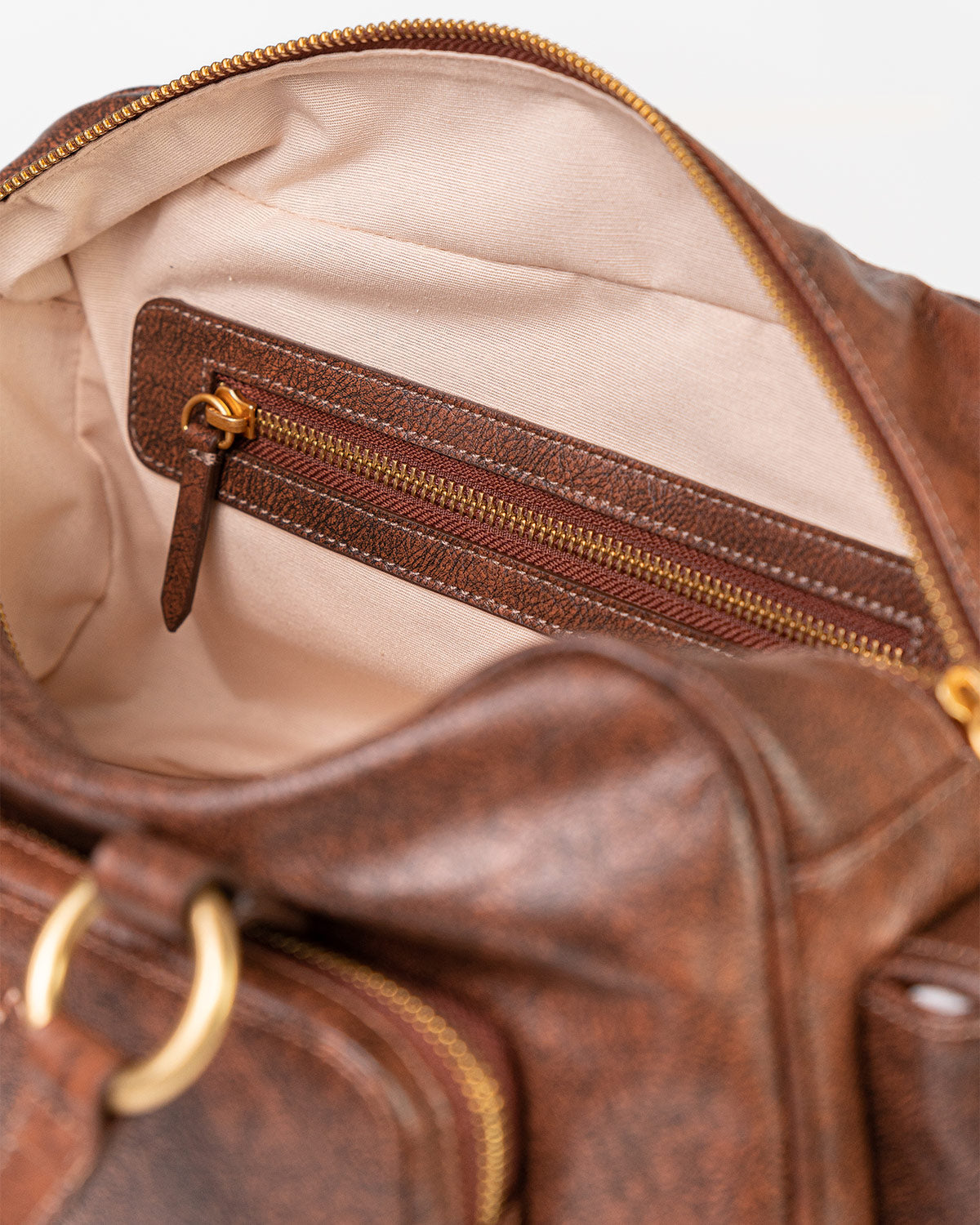 Bolsa Atena em Couro Camel WOOW