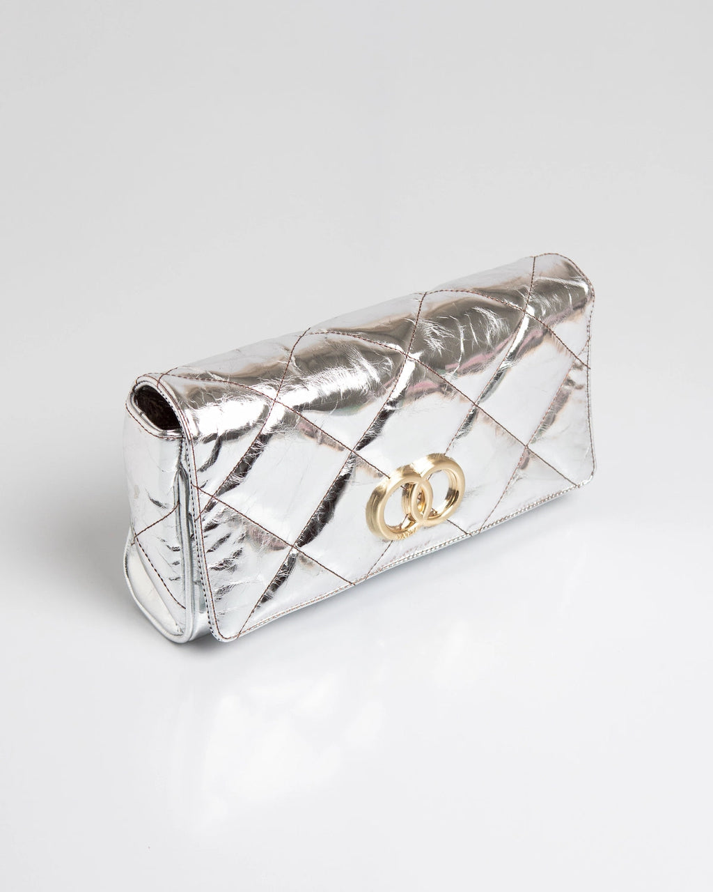 Bolsa Média Serena Couro Metalizado Silver WOOW