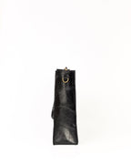 Bolsa Tote Gaia Couro Giant Croco Preto WOOW