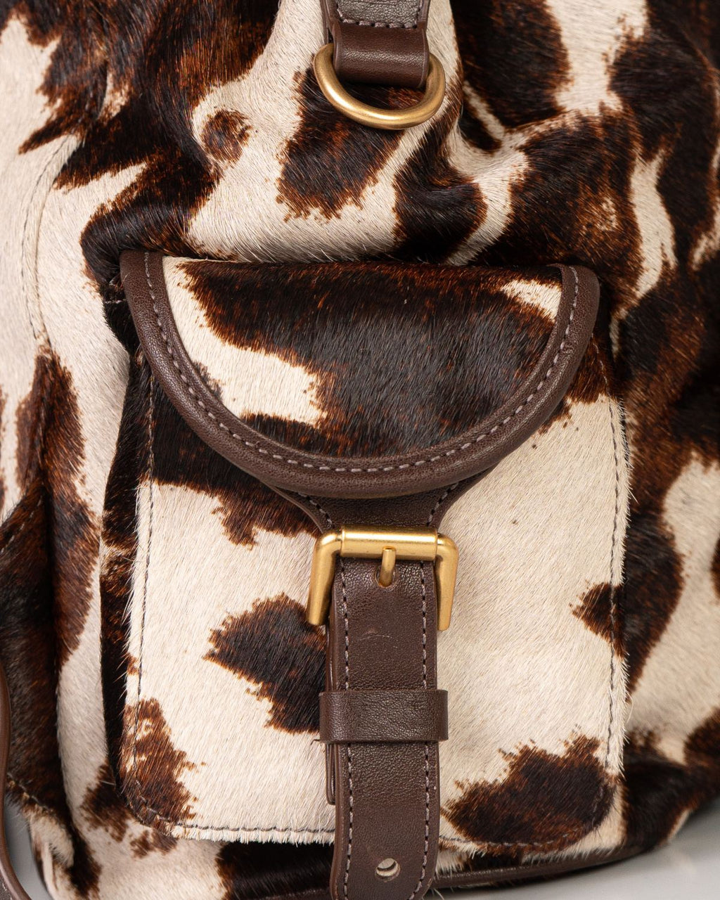 Bolsa Mochila Afrodite em Couro Pelo Animal Print WOOW