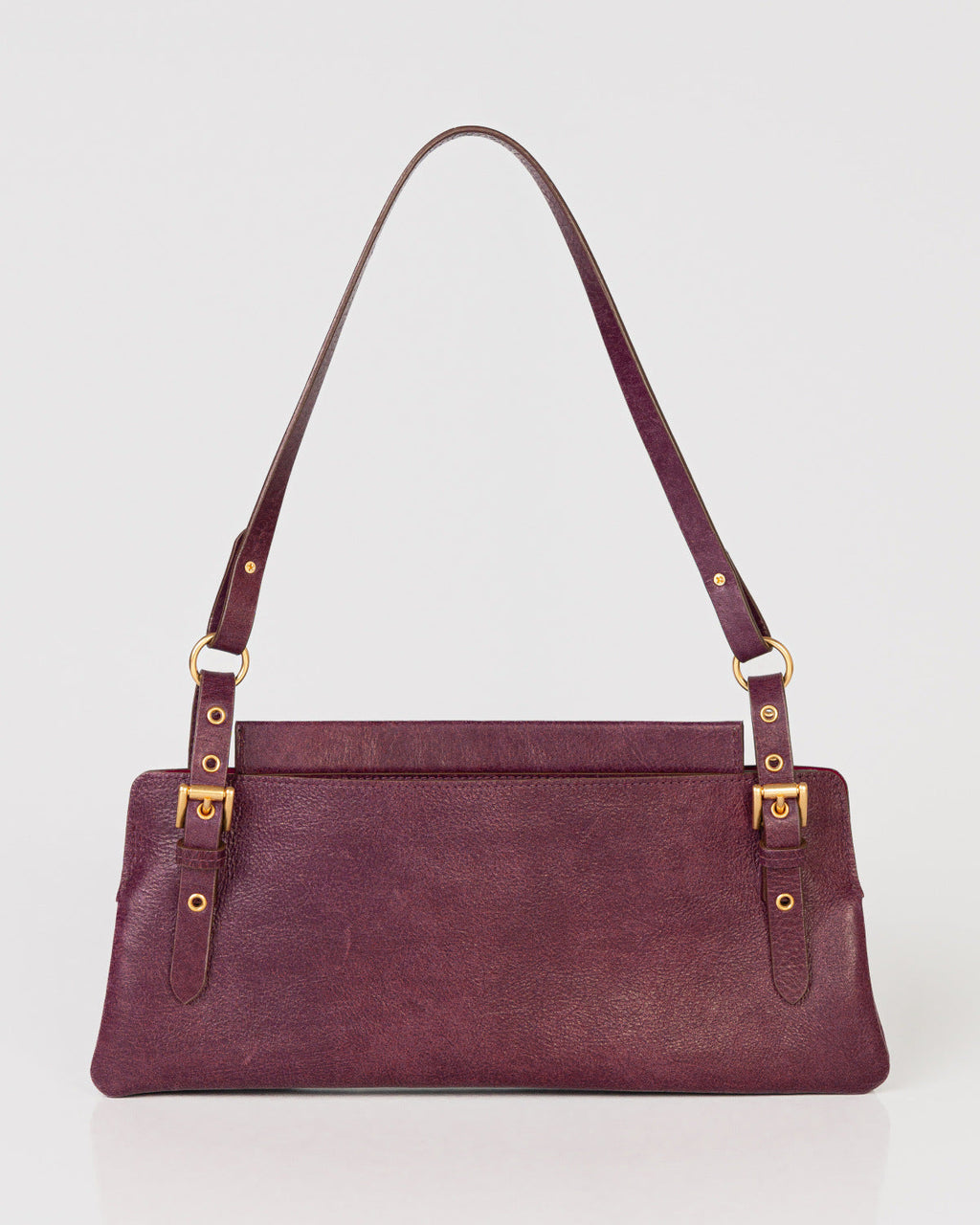Bolsa Média Selene em Couro Grape WOOW