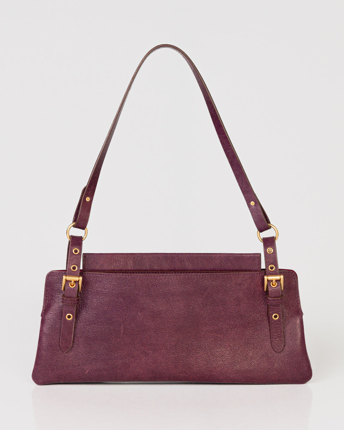 Bolsa Média Selene em Couro Grape WOOW