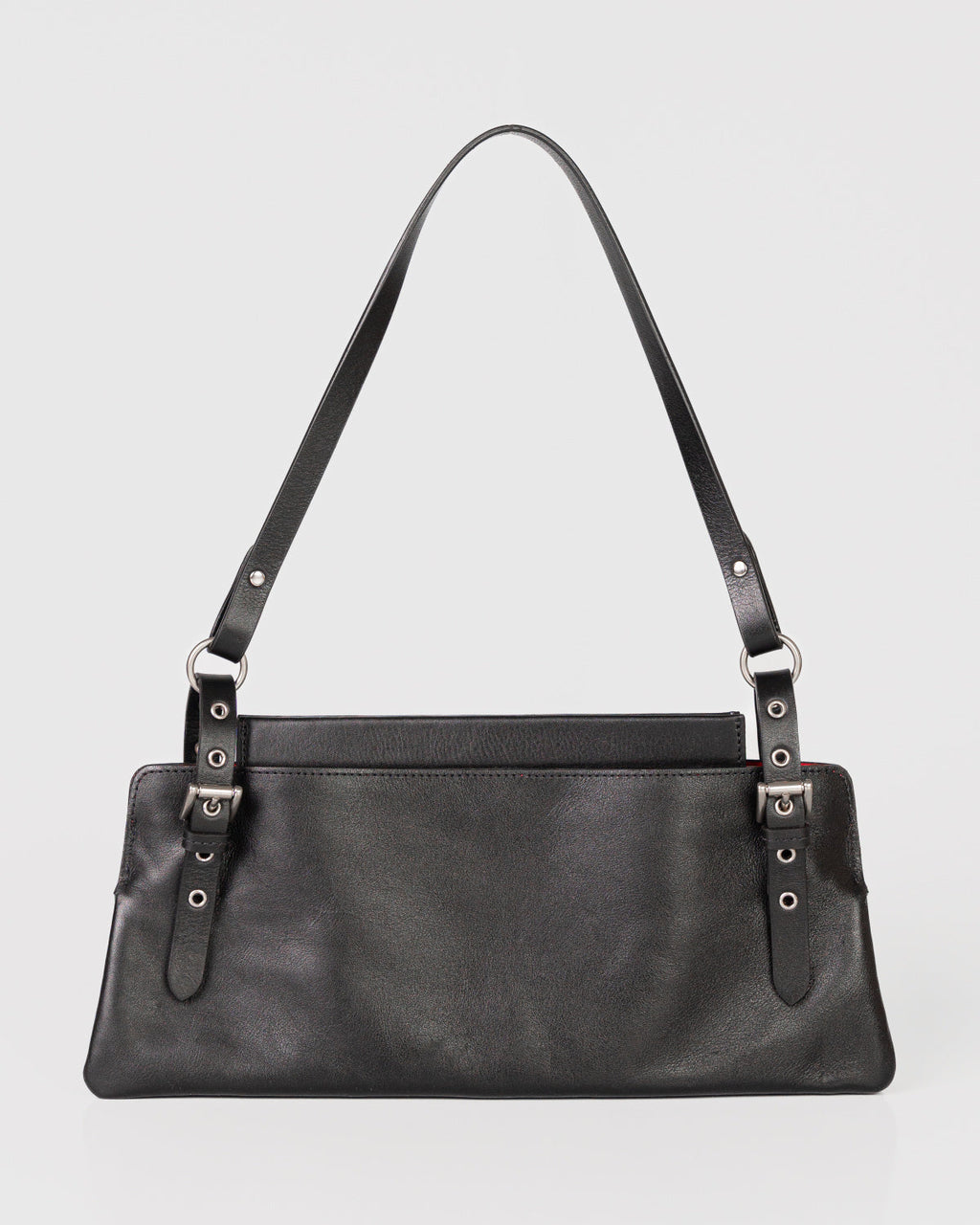 Bolsa Média Selene em Couro Preto WOOW