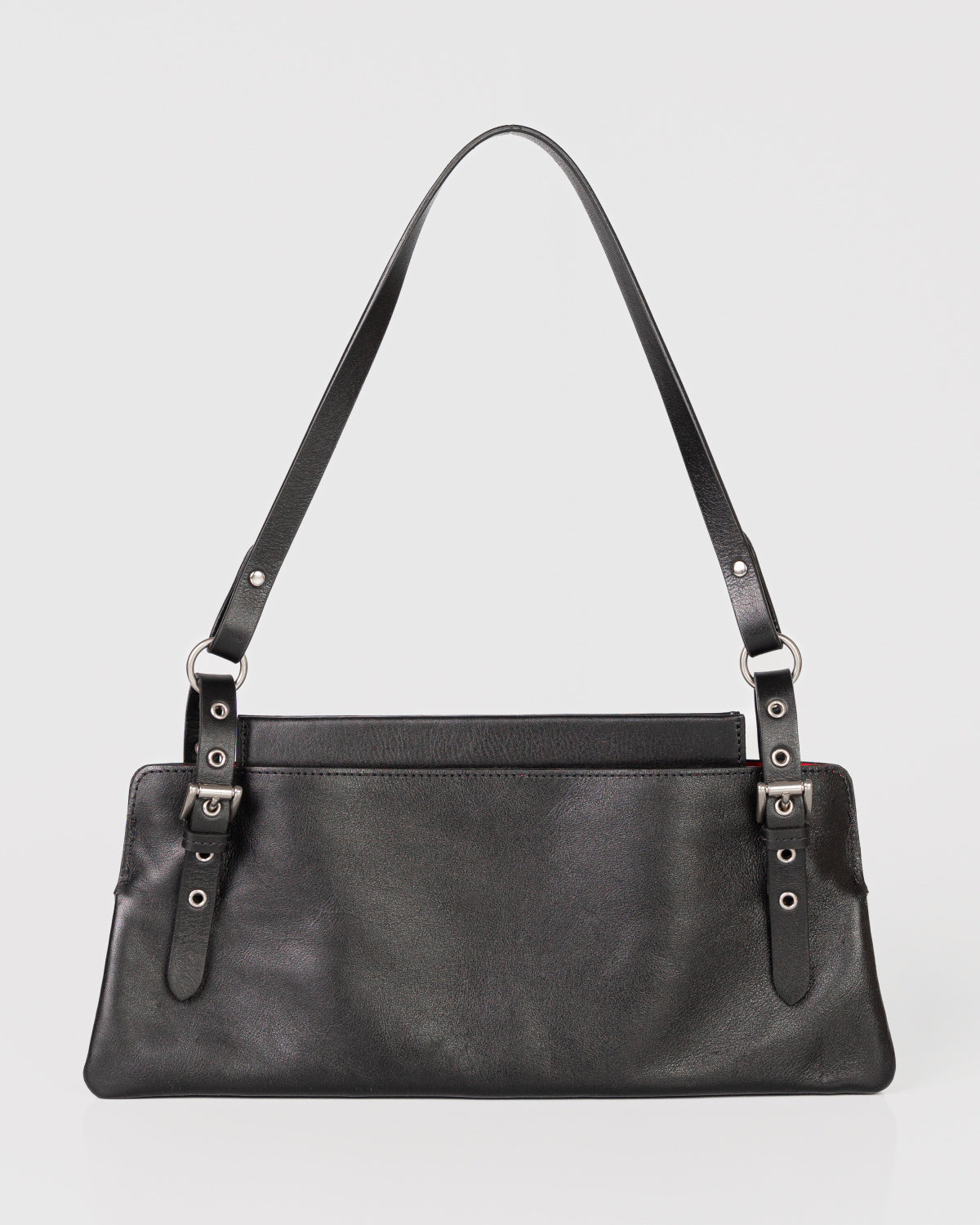 Bolsa Média Selene em Couro Preto WOOW