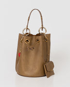 Bolsa Bucket Livia em Couro Oliva WOOW