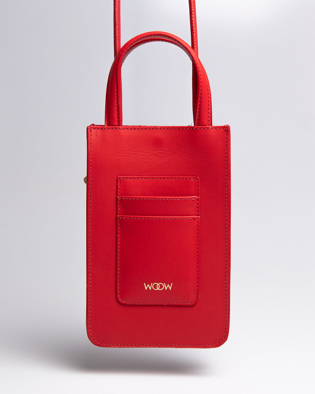 Porta Celular Luna Couro Vermelho WOOW