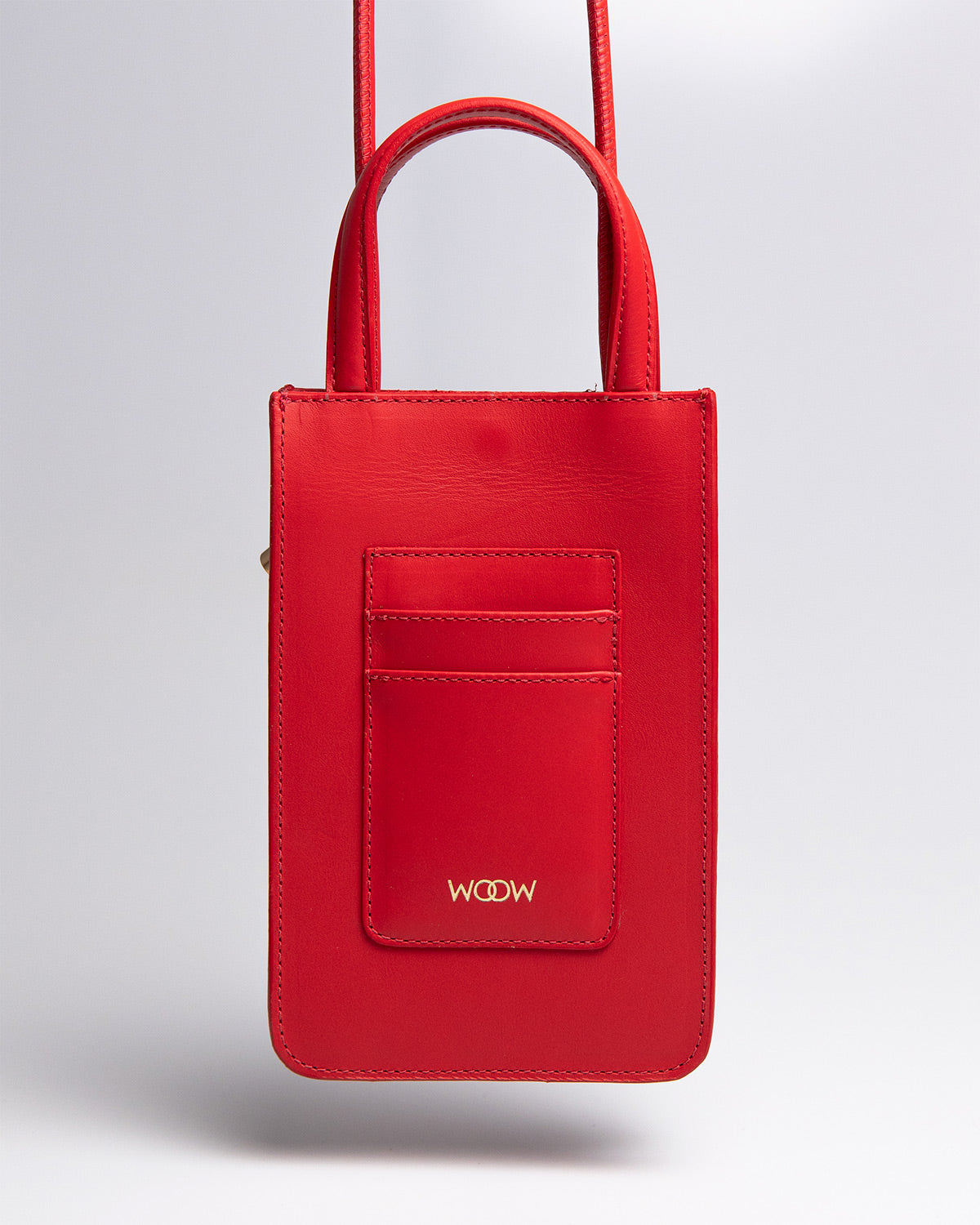 Porta Celular Luna Couro Vermelho WOOW