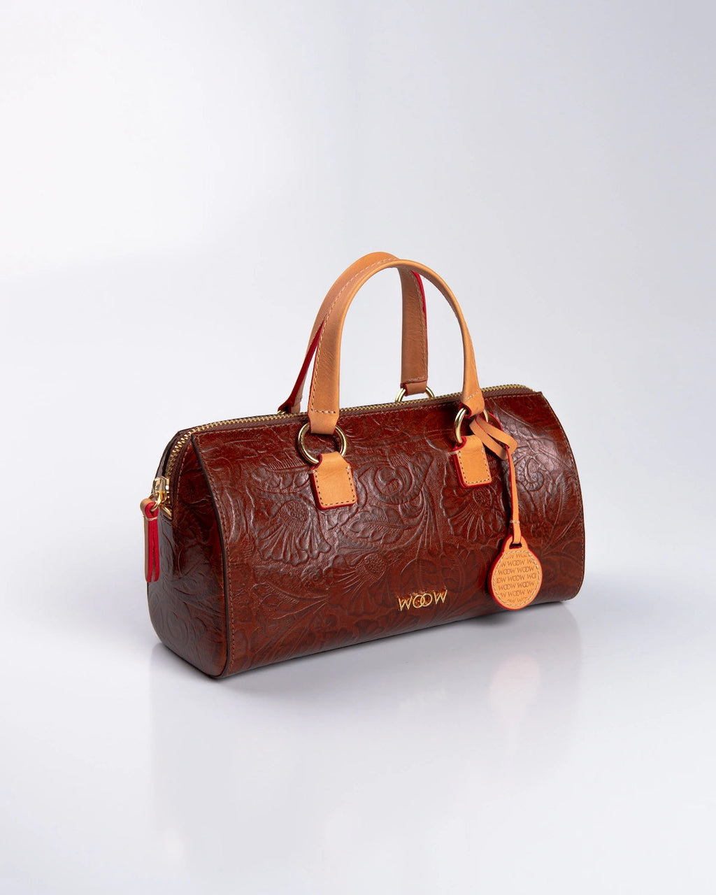 Bolsa Média Flora Couro Ambar WOOW
